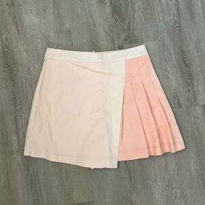 Storia Light Pink Pleated Mini Skirt